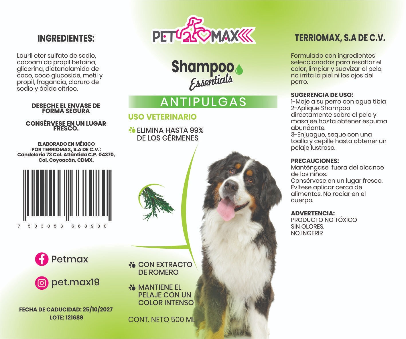 SHAMPO ESSENTIALS ANTIPULGAS