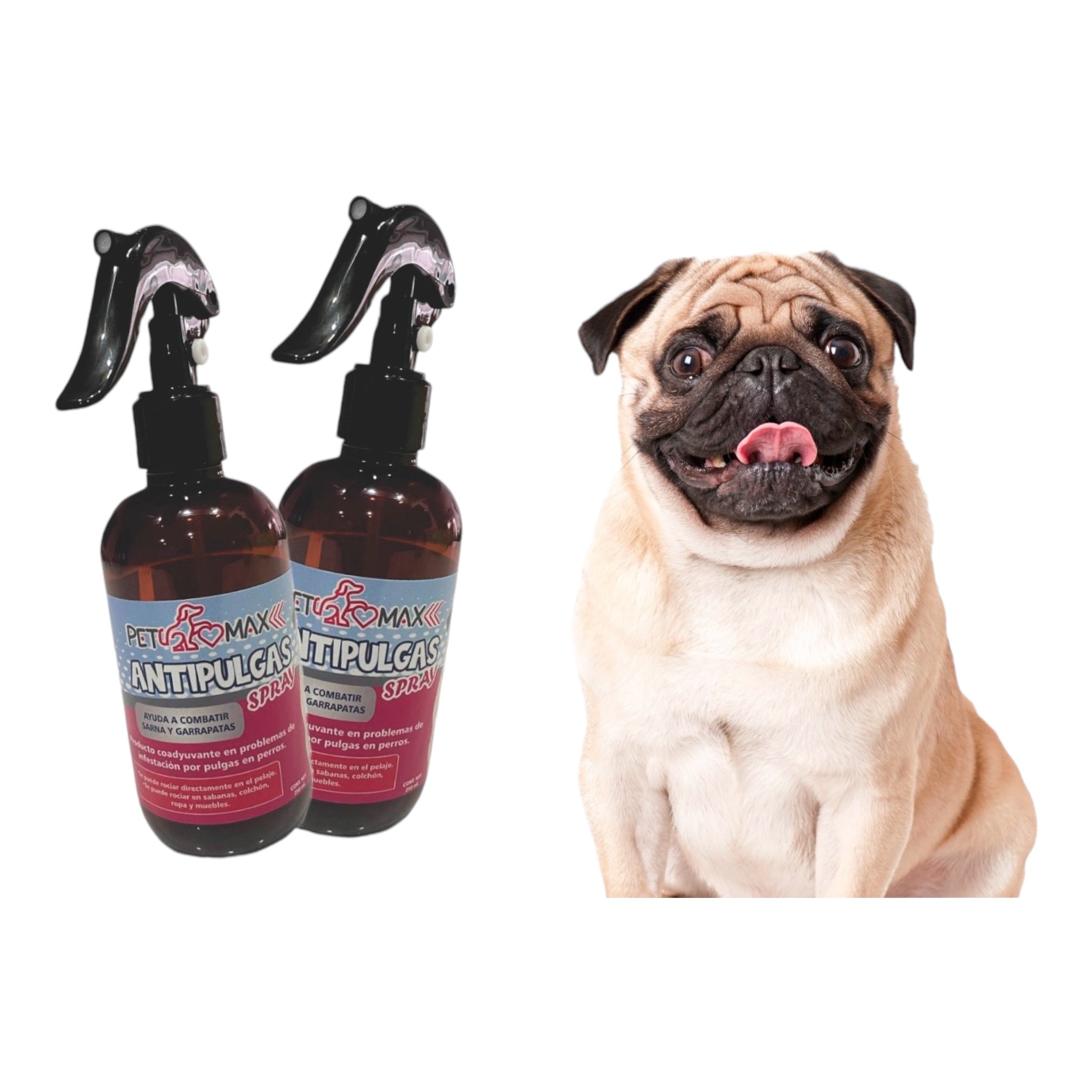DÚO SPRAY ANTI PULGAS GARRAPATAS Y SARNA 2 PIEZAS