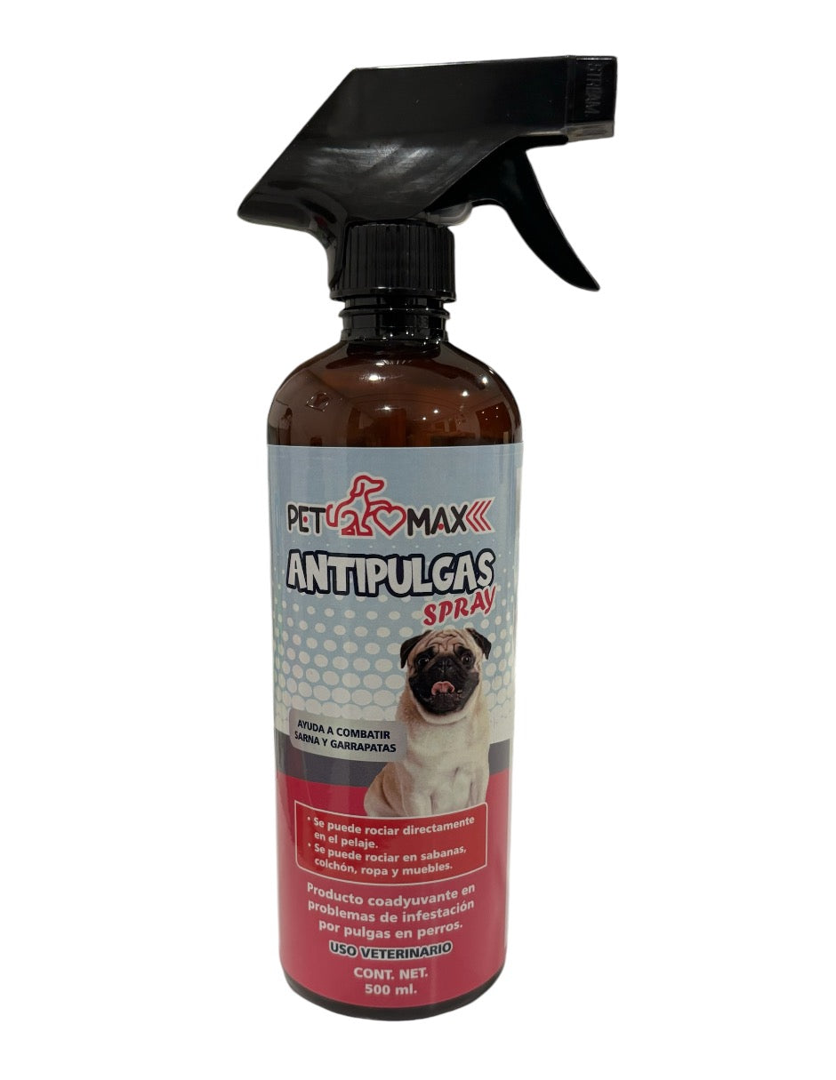SPRAY ANTI PULGAS Y GARRAPATAS PREVIENE Y ATACA LA SARNA 500 ML