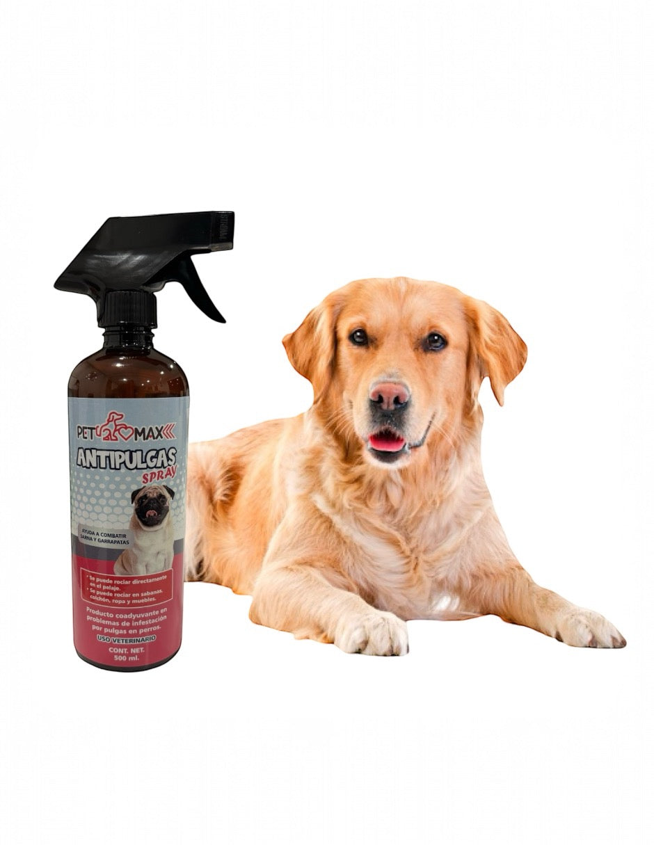 SPRAY ANTI PULGAS Y GARRAPATAS PREVIENE Y ATACA LA SARNA 500 ML